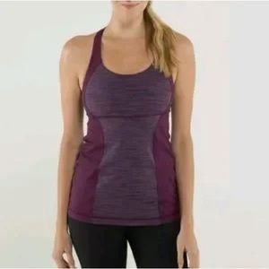 Lululemon Energy Tank Cross Back Wee Are From Space September Plum - Size 6